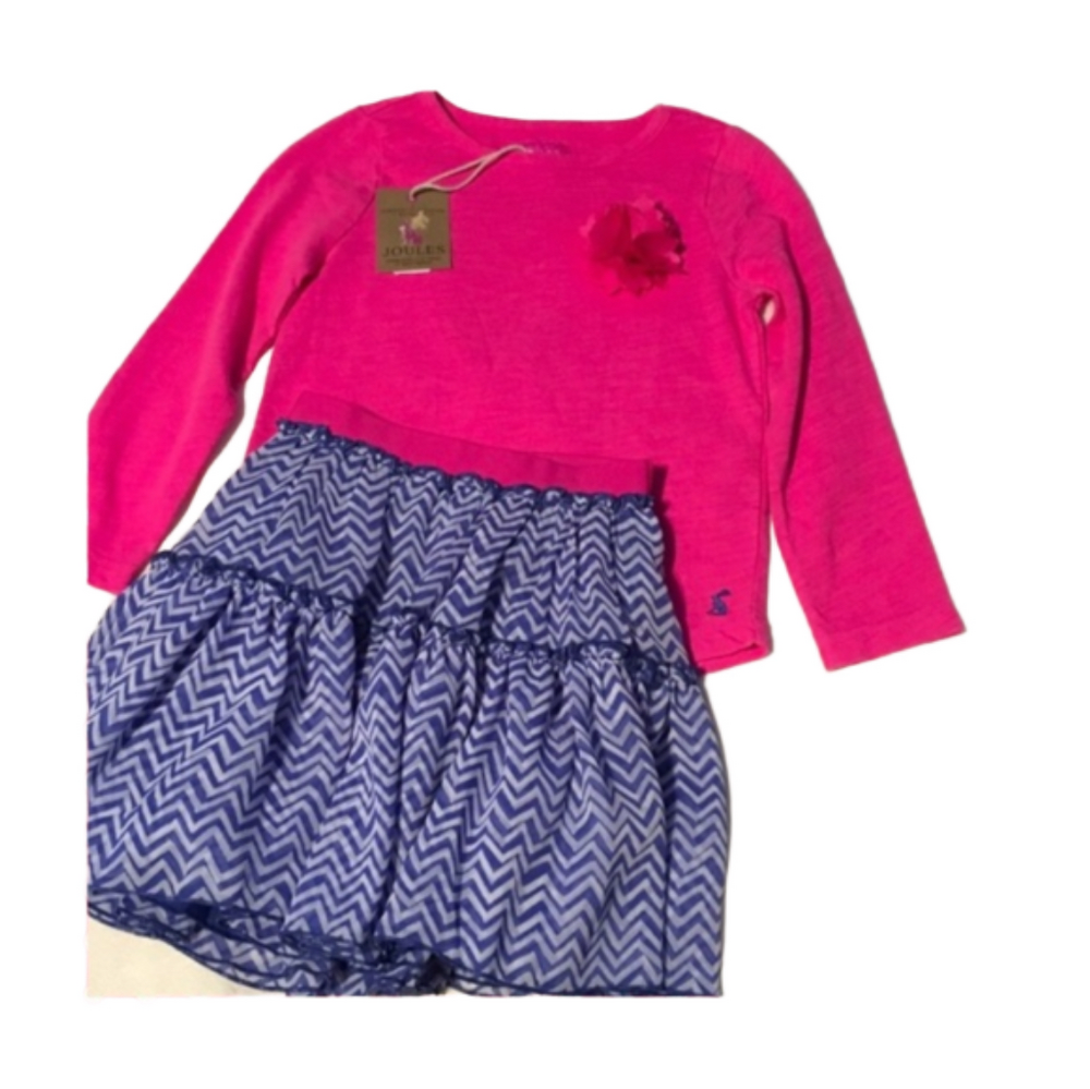 JOULES pink&blue girls set NWT size 5-6…